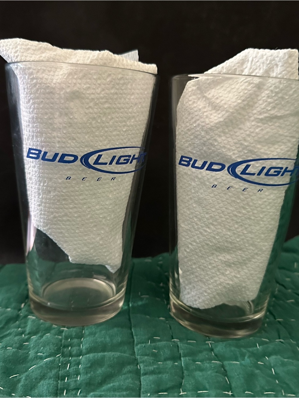 Bud Light Logo Pint Glass - Clear Glass with Blue Logo